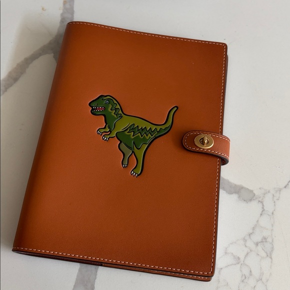 Coach Tan Leather Notebook - Picture 1 of 8